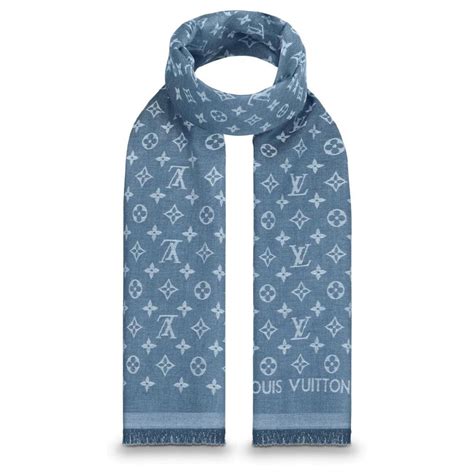 echarpe louis vuitton bleu